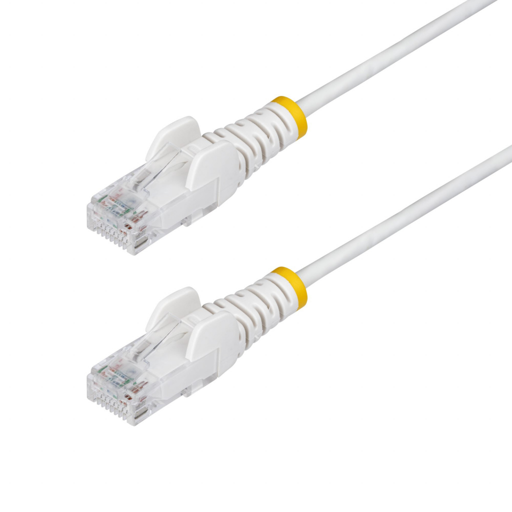 StarTech.com 1m Dunne CAT6 Ethernet Kabel, Wit, Snagless, 100W PoE, UTP, LSZH, 28AWG Pure Koperdraad, Slim RJ45 Netwerk Patchkab