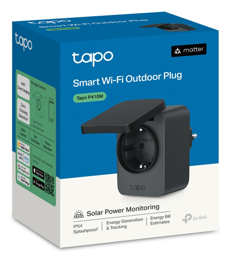 TP-Link Tapo P410M smart plug 3680 W Thuis Zwart - Afbeelding 4