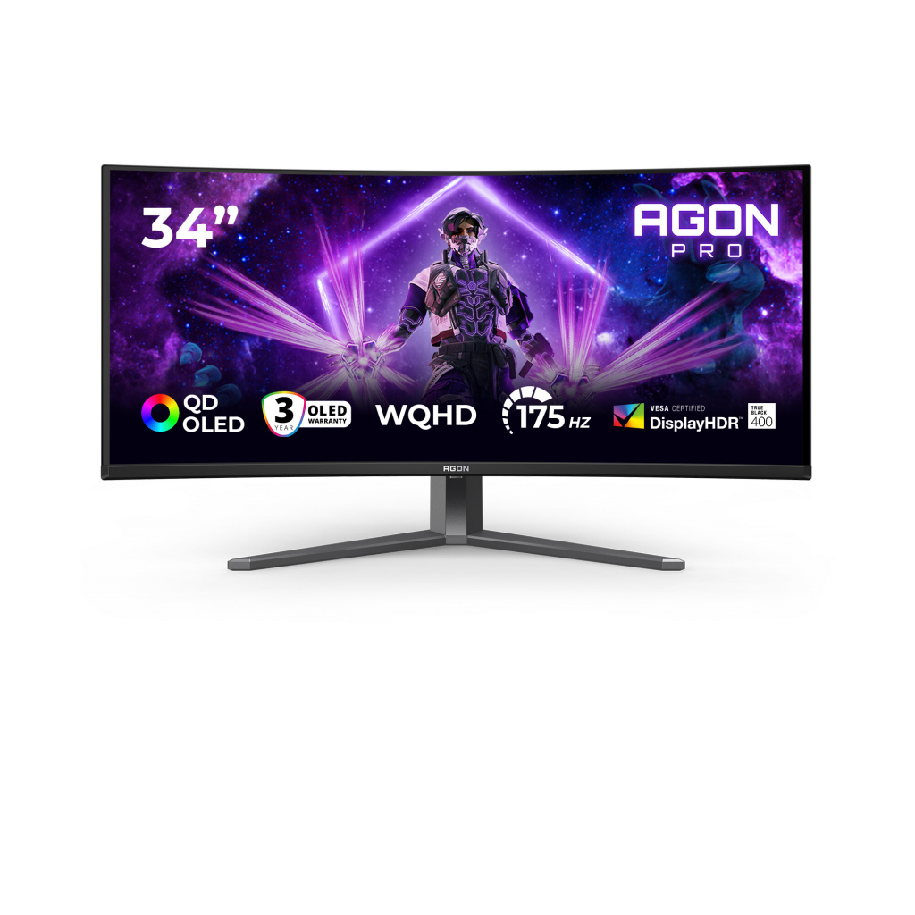 AOC AGON PRO AG346UCD computer monitor 86,4 cm (34") 3440 x 1440 Pixels Wide Quad HD QD-OLED Zwart, Grijs - Afbeelding 17