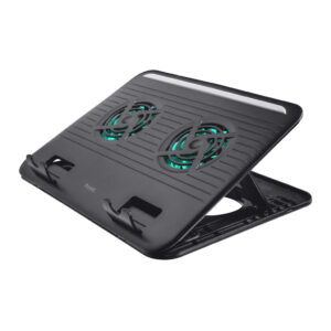 Trust Cyclone | Laptop Cooling Stand | 2 Ventilatoren | USB-voeding | Aanpasbare kantelen | max 16 inch