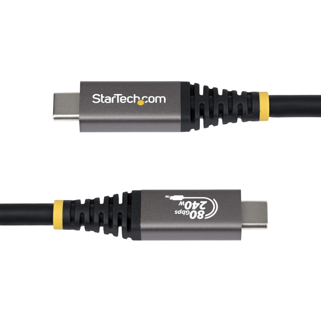 StarTech.com 1m USB4 Kabel, 80Gbps, USB-IF Gecertificeerde USB-C Kabel, 240W PD, 8K 120Hz/4K 240Hz, DP2.1, DP80, Thunderbolt 4 C - Afbeelding 3