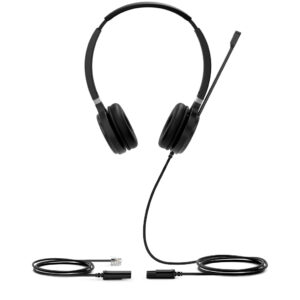 Yealink YHS36 Headset Bedraad Hoofdband Oproepen/muziek Zwart, Zilver