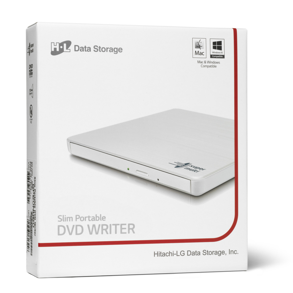 Hitachi-LG Slim Portable DVD-Writer optisch schijfstation DVD±RW Wit - Afbeelding 6