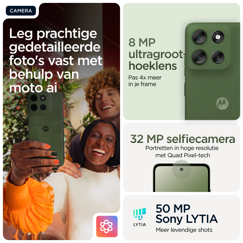 Motorola moto g56 5G 17,1 cm (6.72") Hybride Dual SIM Android 15 USB Type-C 8 GB 256 GB 5200 mAh Groen - Afbeelding 14