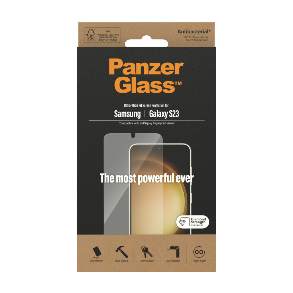 PanzerGlass ® Screen Protector Samsung Galaxy S23 | Ultra-Wide Fit Doorzichtige schermbeschermer 1 stuk(s) - Afbeelding 3