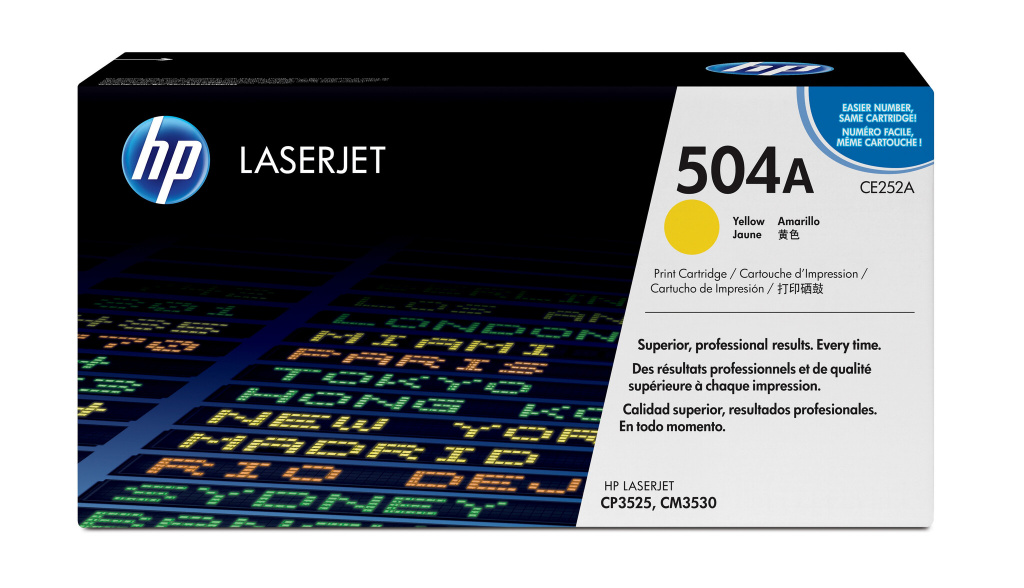 HP 504A originele gele LaserJet tonercartridge