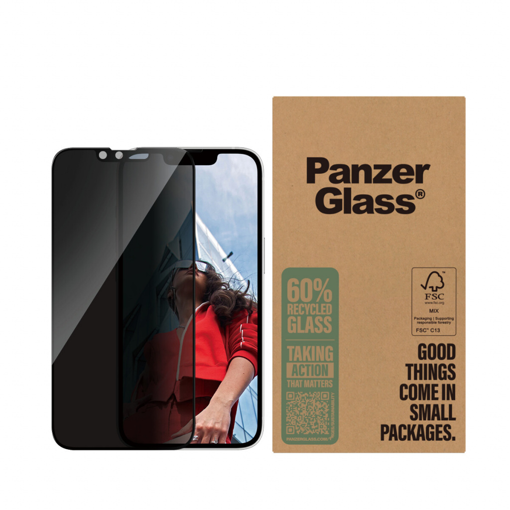PanzerGlass ® 2-Way Privacy Screen Protector iPhone 17e | 16e | 14 | 13 | 13 Pro | Ultra-Wide Fit Doorzichtige schermbeschermer - Afbeelding 2