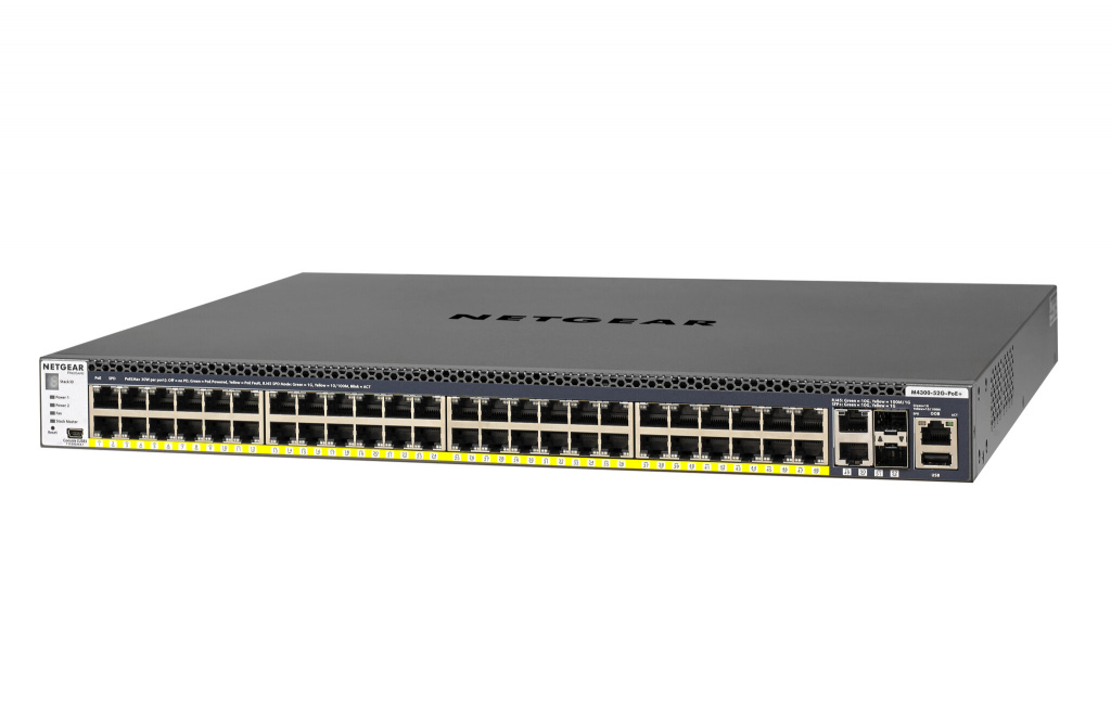 NETGEAR ProSAFE Managed Switch - GSM4352PA - Stackable platform met 48 PoE+ poorten + 2 x SFP+ en 2 x 10GBASE-T poorten (550W PS - Afbeelding 3