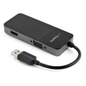StarTech.com USB 3.0 naar HDMI en VGA Adapter, 4K/1080p USB Type-A Dual Monitor Multiport Adapter Converter, Externe Grafische V