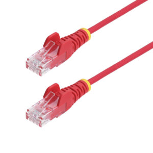 StarTech.com 1,5m Dunne CAT6 Ethernet Kabel, Rood, Snagless, 100W PoE, UTP, LSZH, 28AWG Pure Koperdraad, Slim RJ45 Netwerk Patch