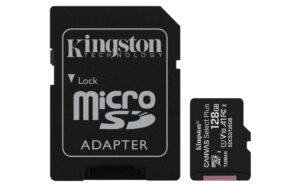 Kingston Technology Canvas Select 128GB micSDXC Plus 100R A1 C10 kaart + ADP