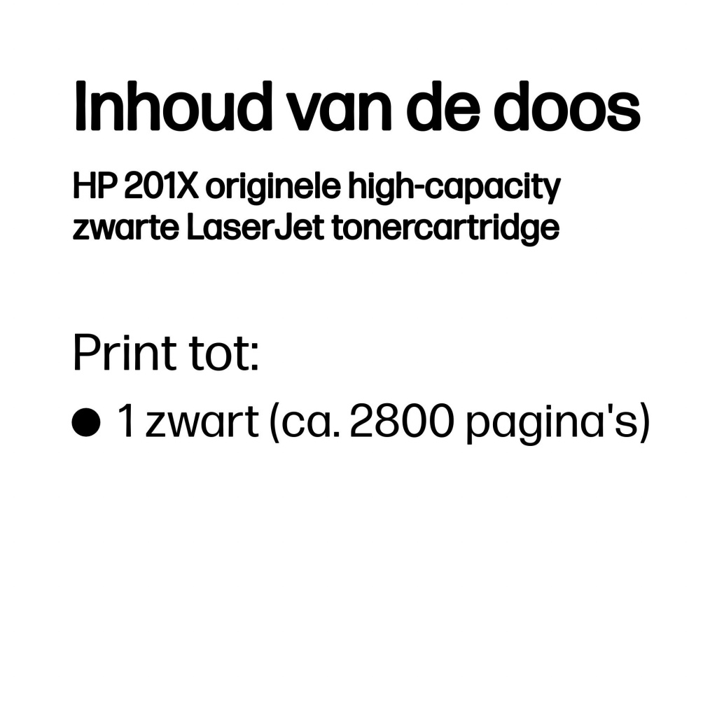 HP 201X originele high-capacity zwarte LaserJet tonercartridge - Afbeelding 3