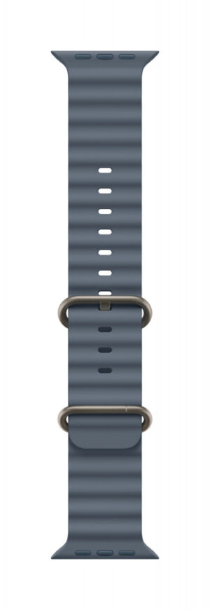 Apple Natural Titanium Finish Band Blauw Fluorelastomeer, Titanium