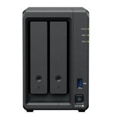 Synology DP320 data-opslag-server NAS Desktop R1600 8 GB 16 TB Zwart