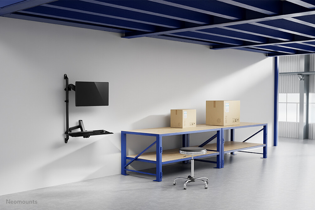 Neomounts WL90-325BL1 Zit-sta werkstation wand 17-32" - gasveer - Afbeelding 15
