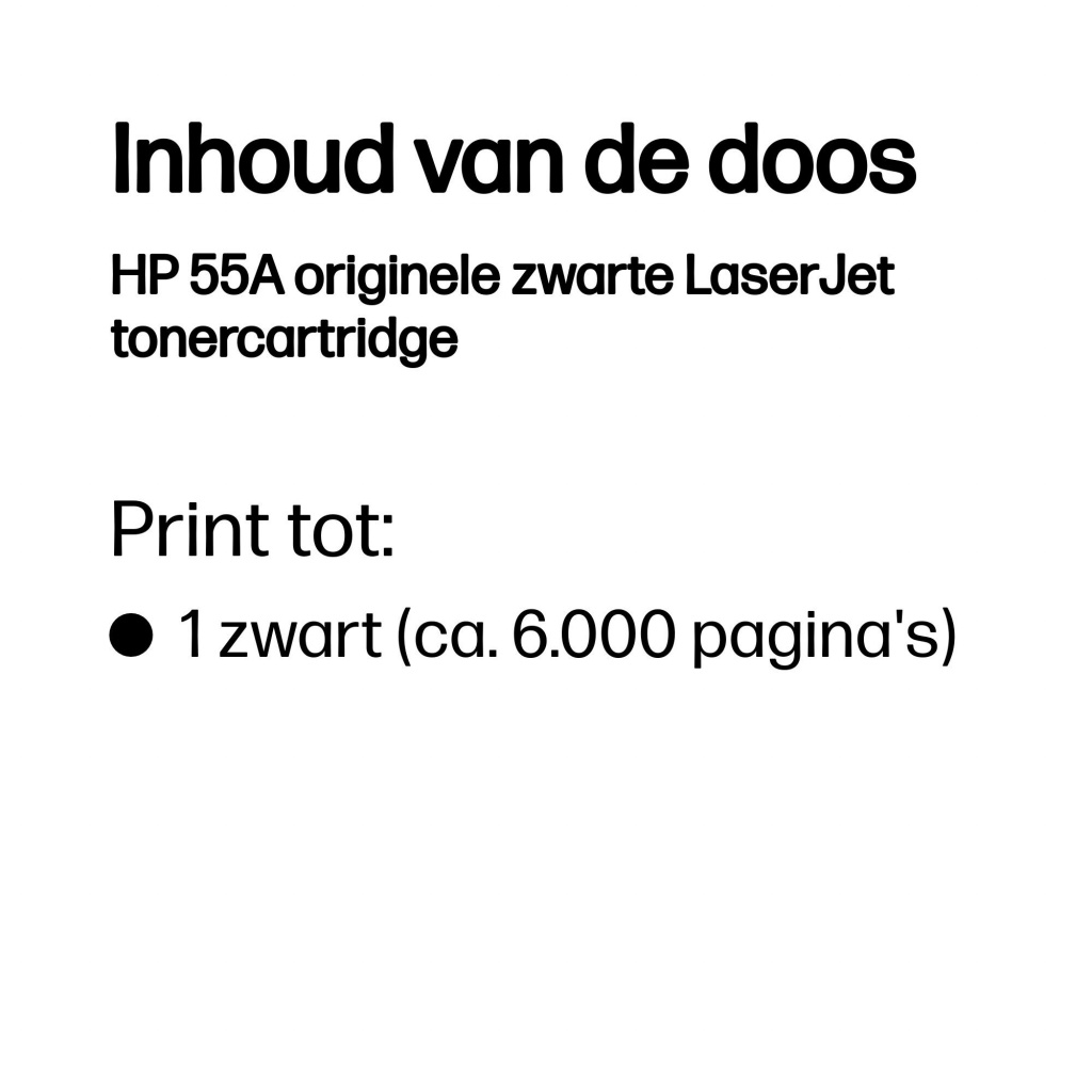 HP 55A originele zwarte LaserJet tonercartridge - Afbeelding 3