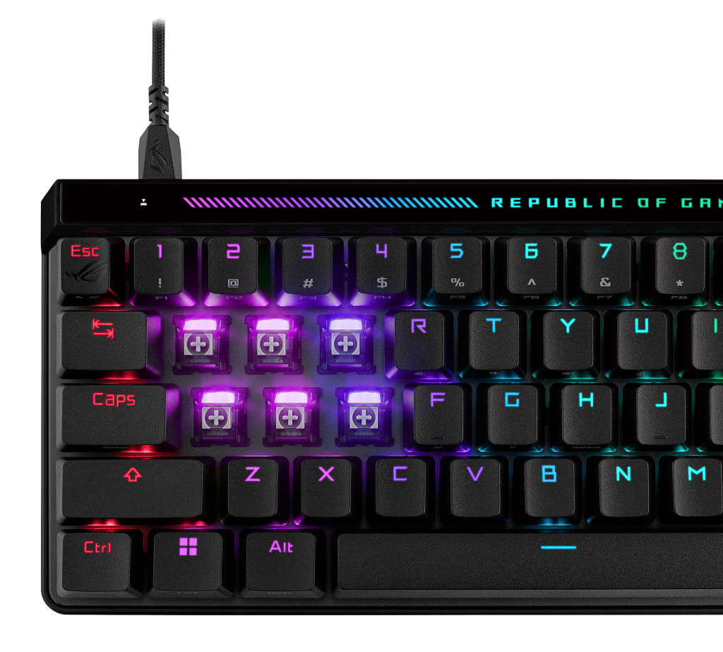 ASUS M605 ROG FALCHION ACE HFX/HFX/US/PBT toetsenbord Gamen USB QWERTY US International Zwart - Afbeelding 10