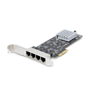 StarTech.com 4-Port 2.5Gbps NBASE-T PCIe Netwerkkaart, Intel I225-V, Quad-Port Computer Ethernet Adapter, Multi-Gigabit NIC, PCI