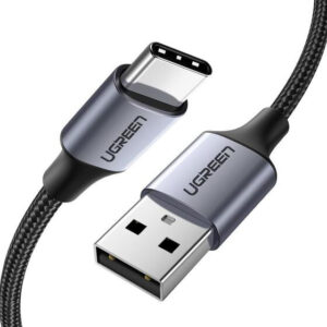 Ugreen 60126 USB-kabel 1 m USB C USB A 0,48 Gbit/s Zwart, Grijs