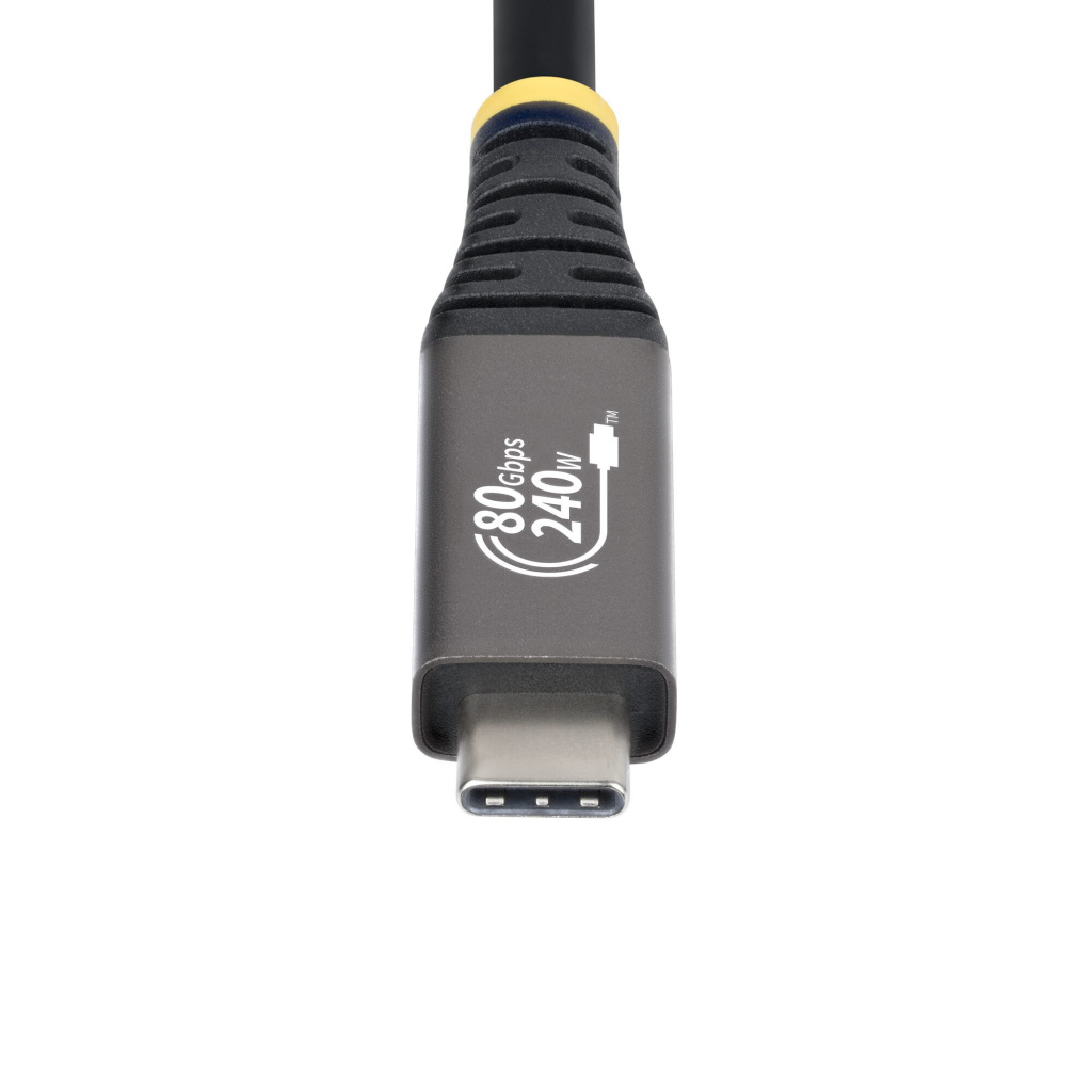 StarTech.com 1m USB4 Kabel, 80Gbps, USB-IF Gecertificeerde USB-C Kabel, 240W PD, 8K 120Hz/4K 240Hz, DP2.1, DP80, Thunderbolt 4 C - Afbeelding 4