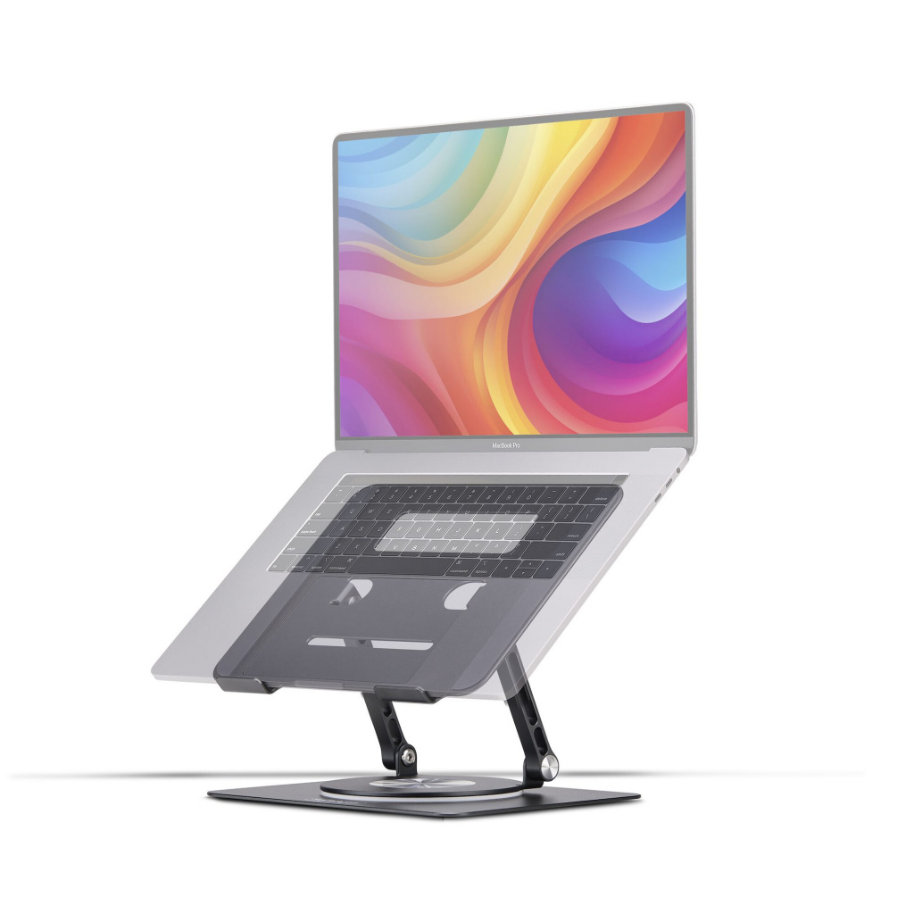 StarTech.com Draaibare Laptopstandaard, 360 Roterende Laptophouder voor Computer, Verhoogd plateau met Verstelbare Kanteling, Ma - Afbeelding 4