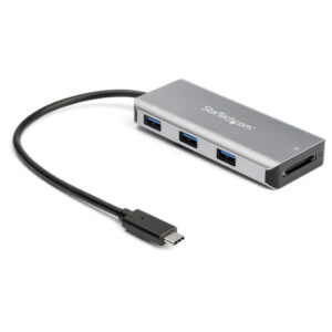 StarTech.com 3 Port USB-C Hub met SD Kaartlezer - 3x USB-A & 1x SD Slot - 10Gbps - Compacte USB 3.2 Gen 2 Type C Adapter Hub - L