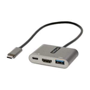 StarTech.com USB C Multiport Adapter, USB-C naar HDMI 4K Video, 100W PD Pass-Through, USB 3.0 Hub 5Gbps (1xType-C/1xA), USB-C Mi