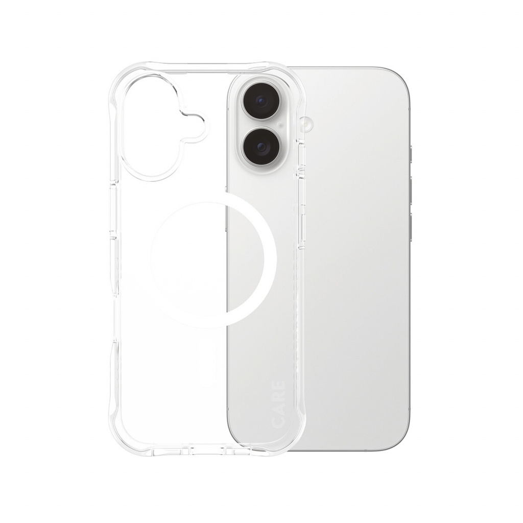 PanzerGlass CARE™ by ® Samba Case Transparent w. White MagSafe iPhone 17 | Bulk mobiele telefoon behuizingen Hoes Transparant