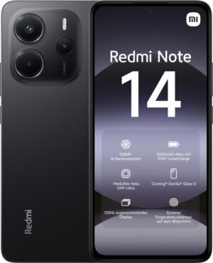 Xiaomi Redmi Note 14 16,9 cm (6.67") Hybride Dual SIM 4G USB Type-C 6 GB 128 GB 5500 mAh Zwart