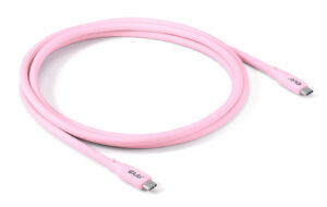 CLUB3D USB C oplaadkabel roze siliconen & tangle-free