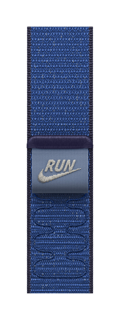 Apple Nike Sport Loop Band Blauw Nylon, Gerecycled polyester, Spandex