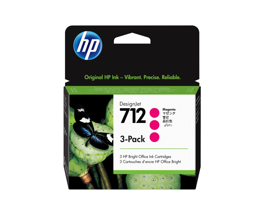HP 712 29 ml inktcartridge voor DesignJet, magenta, 3-pack
