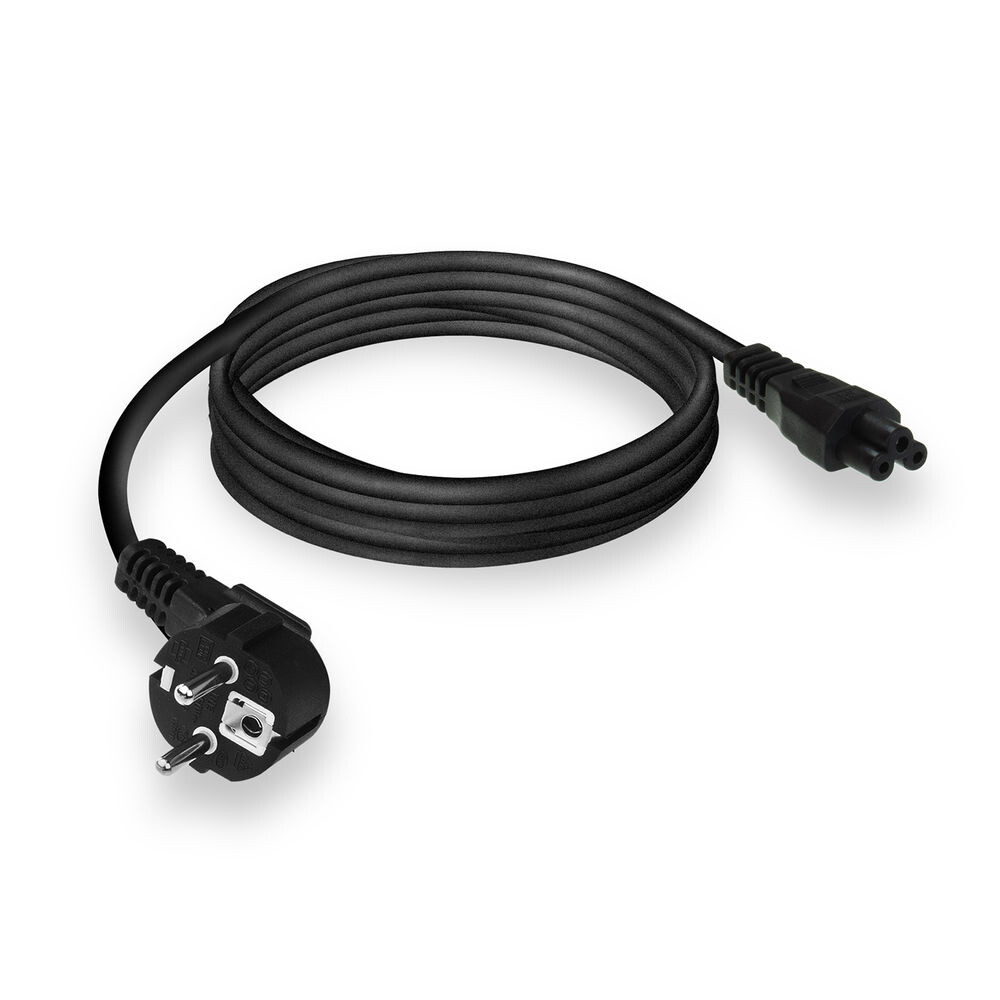 ACT Netsnoer CEE7/7 male (haaks) - C5 zwart 2 m - Afbeelding 2