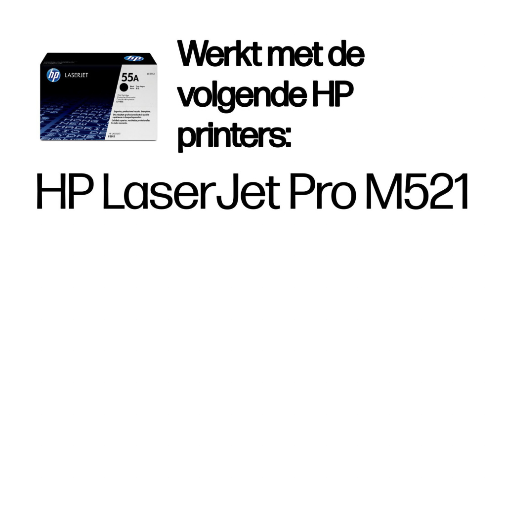 HP 55A originele zwarte LaserJet tonercartridge - Afbeelding 2