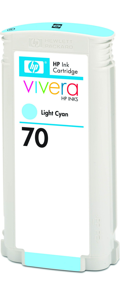 HP 70 licht-cyaan inktcartridge, 130 ml - Afbeelding 2