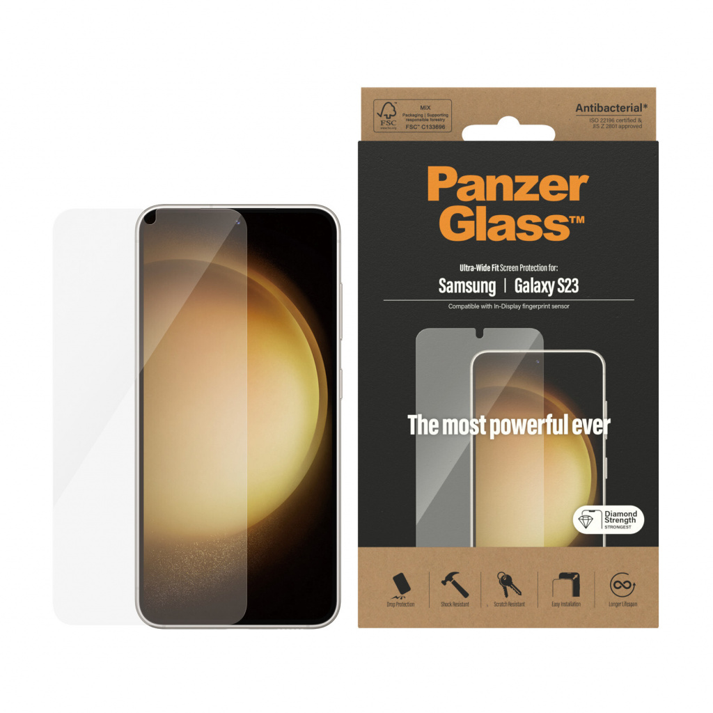PanzerGlass ® Screen Protector Samsung Galaxy S23 | Ultra-Wide Fit Doorzichtige schermbeschermer 1 stuk(s) - Afbeelding 2