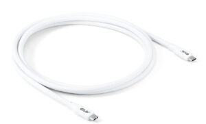 CLUB3D USB C oplaadkabel wit siliconen & tangle-free