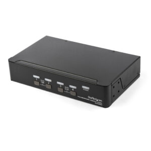 StarTech.com 4 Port DisplayPort KVM Switch, 4K 60Hz, Single Display, Dual Port UHD DP 1.2 USB KVM Switch met Geïntegreerde USB 2