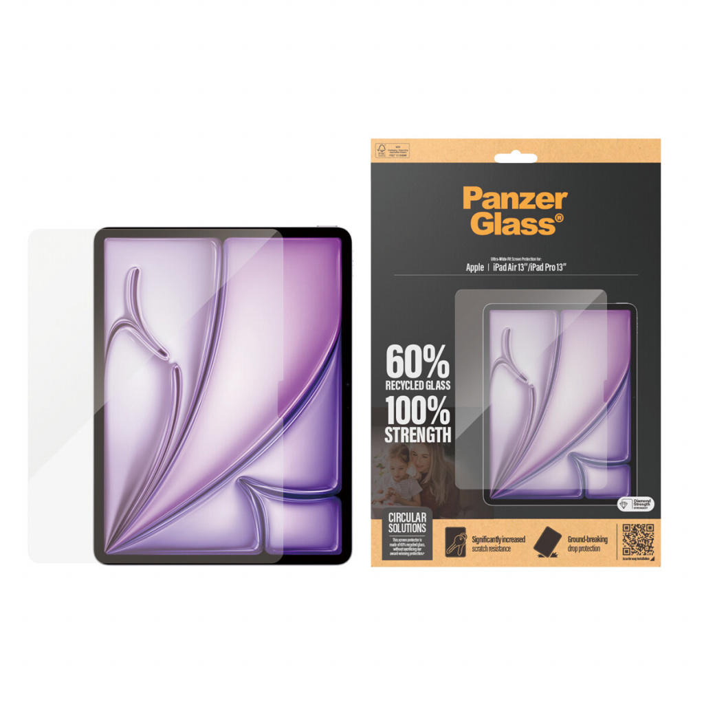 PanzerGlass ® Screen Protector iPad Air 13'' (2024-2026) | iPad Pro 13'' (2024-2025) | Ultra-Wide Fit Doorzichtige schermbescher - Afbeelding 2