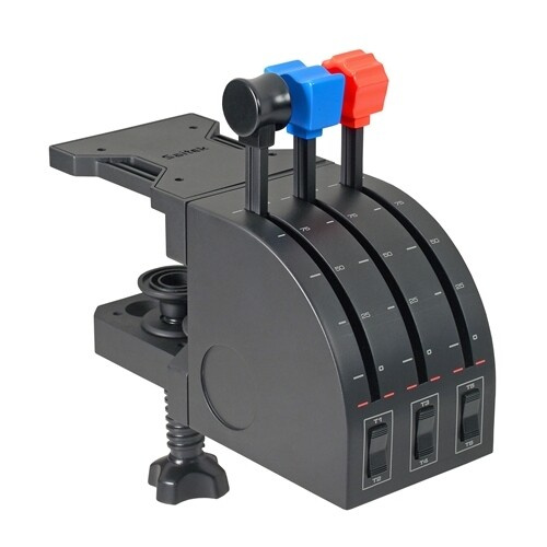 Logitech G Flight Throttle Quadrant Zwart, Blauw, Rood USB 2.0 Vluchtsimulator Analoog/digitaal PC