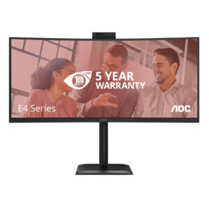AOC E4 CU34E4CW computer monitor 86,4 cm (34") 3440 x 1440 Pixels UltraWide Quad HD LED Zwart
