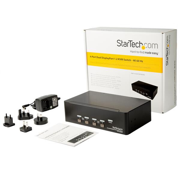 StarTech.com 4 poorts Dual DisplayPort KVM switch 4K 60Hz - Afbeelding 5