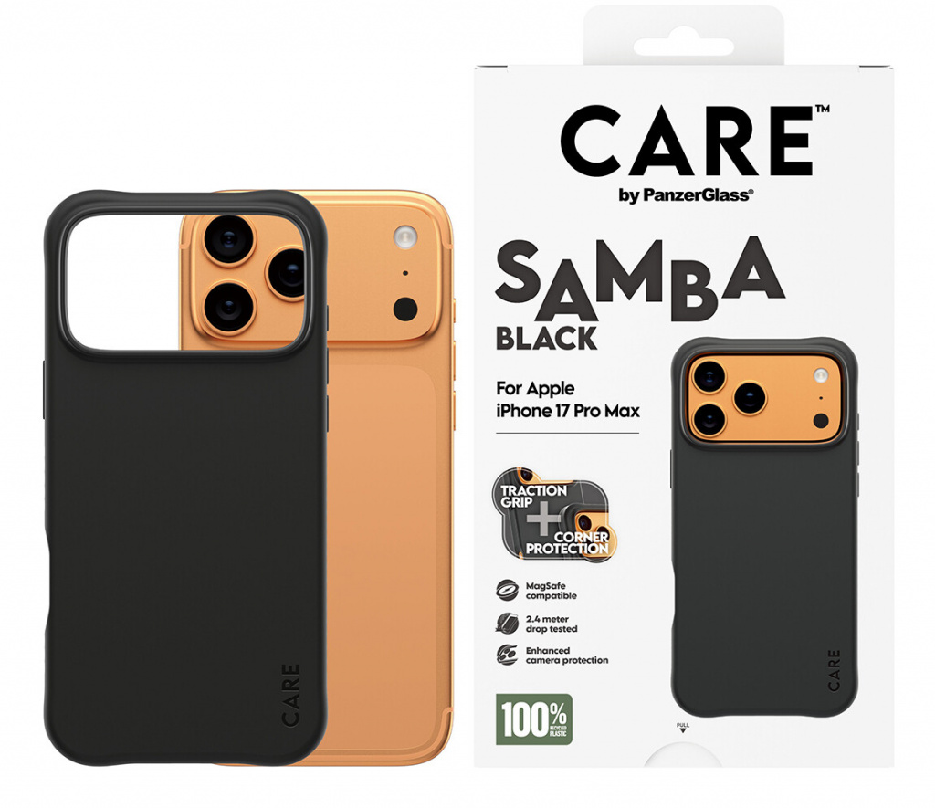 PanzerGlass CARE™ by ® Samba Case Black w. MagSafe iPhone 17 Pro Max mobiele telefoon behuizingen Hoes Zwart - Afbeelding 2