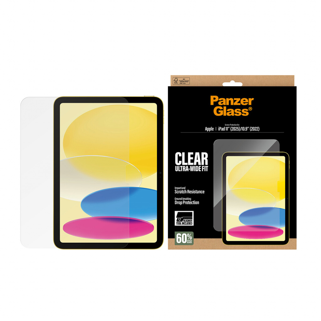 PanzerGlass ® Screen Protector iPad 11" (2025-2026) | 10.9" (2022) | Ultra-Wide Fit w. Fastfit tool Doorzichtige schermbescherme - Afbeelding 2