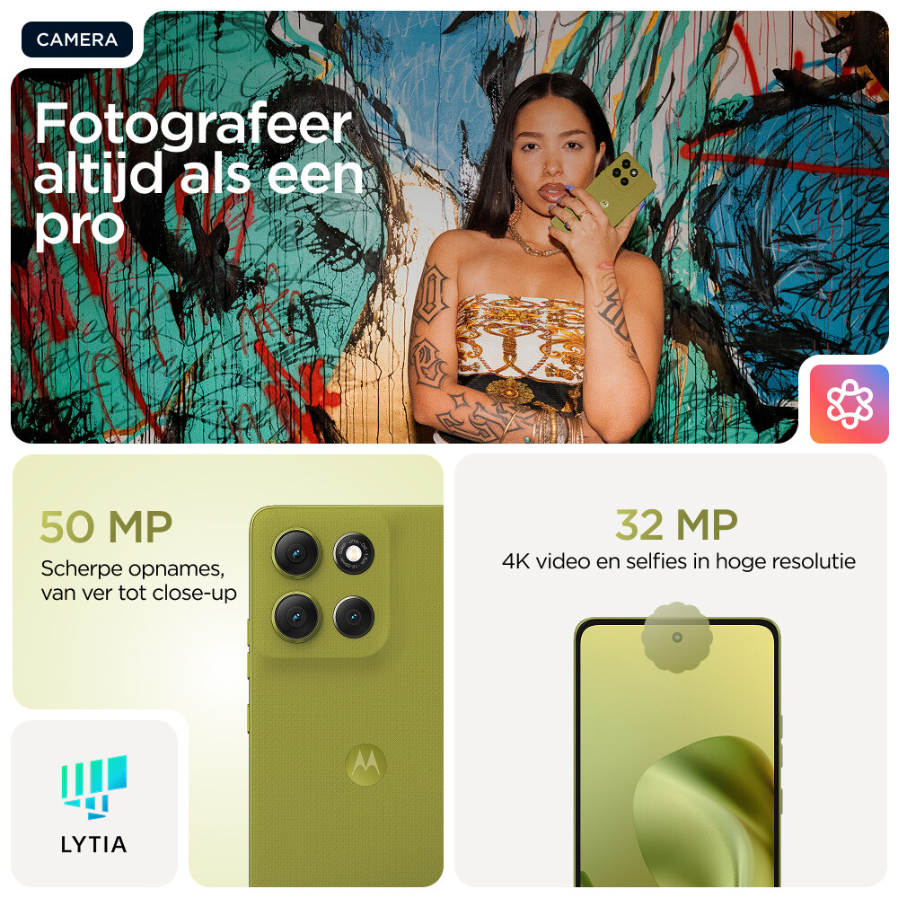 Motorola moto g86 5G 16,9 cm (6.67") Dual SIM Android 15 USB Type-C 8 GB 256 GB 5200 mAh Groen - Afbeelding 8