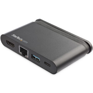 StarTech.com USB-C Multiport Adapter - Mini USB-C Dock met 4K HDMI - 100W PD 3.0 Pass-Through, 1x USB-A, 1x USB-C, GbE - Thunder