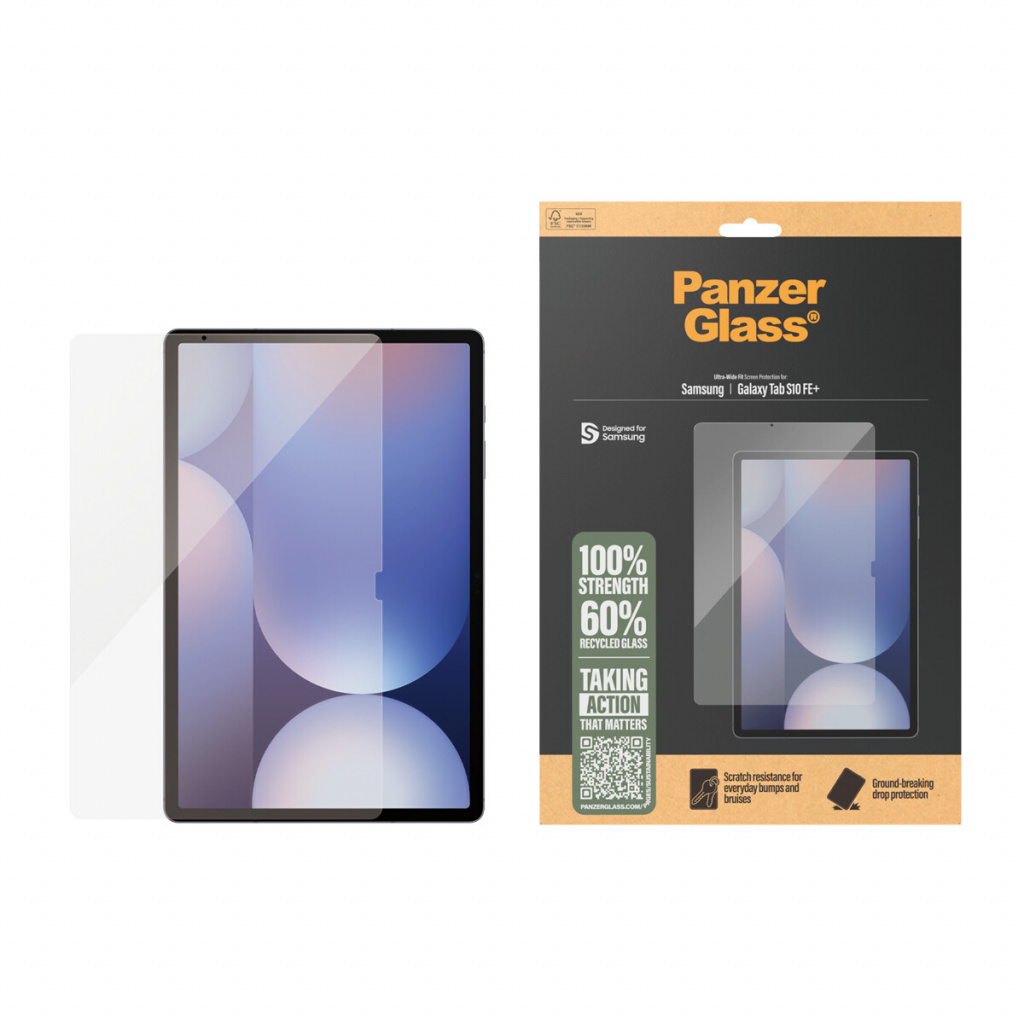 PanzerGlass ® Screen Protector Samsung Galaxy Tab S10 FE+ | Ultra-Wide Fit Doorzichtige schermbeschermer 1 stuk(s) - Afbeelding 2