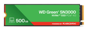 SanDisk Green WD SN3000 NVMe 500 GB M.2 PCI Express 4.0 QLC 3D NAND