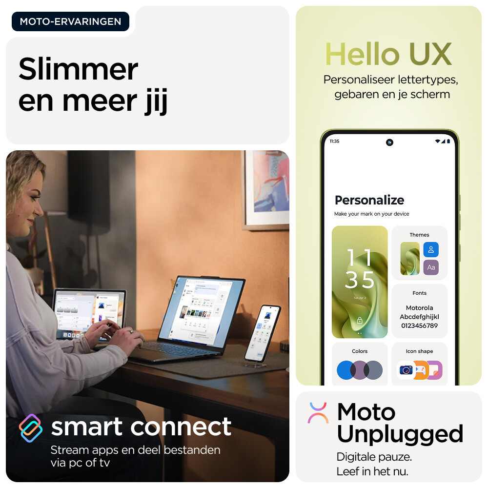 Motorola moto g86 5G 16,9 cm (6.67") Dual SIM Android 15 USB Type-C 8 GB 256 GB 5200 mAh Groen - Afbeelding 11