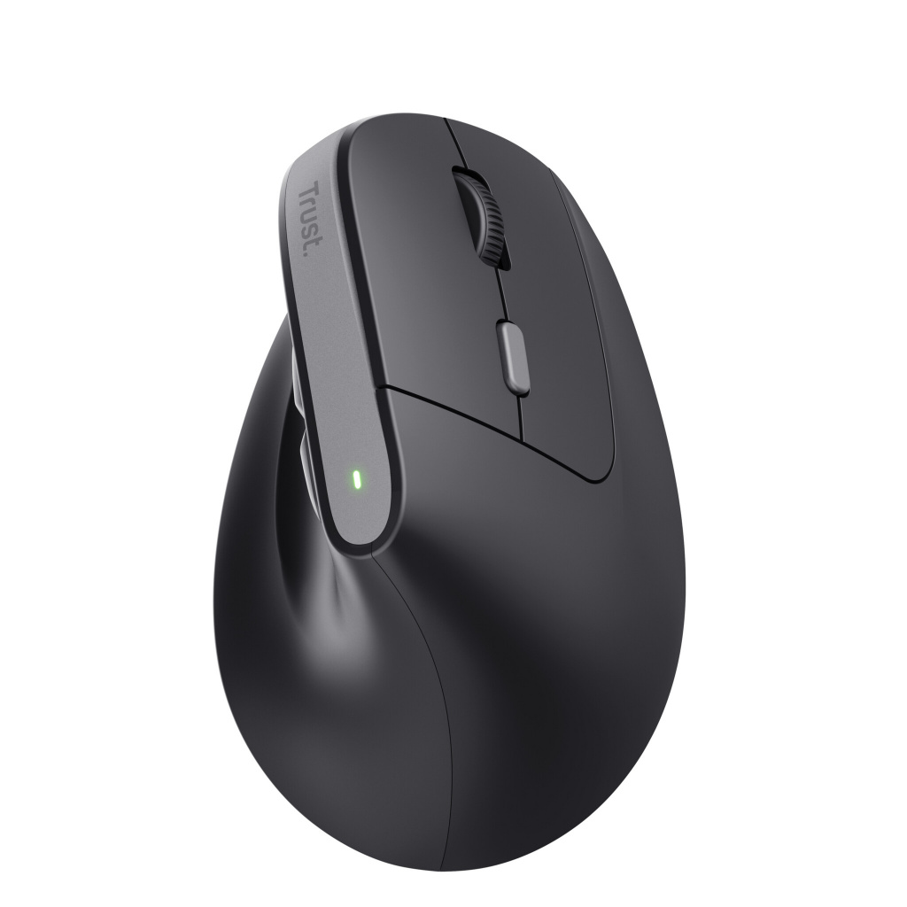 Trust TM-270 Draadloze Verticale Muis - Ergonomische muis – 6 knoppen – 2400 DPI – Business Model - Zwart - Afbeelding 2